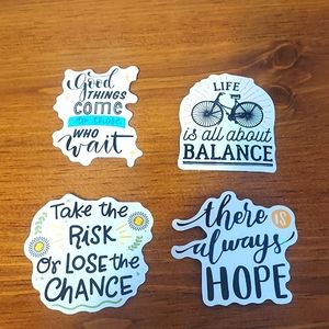 Inspirational water bottle stickers